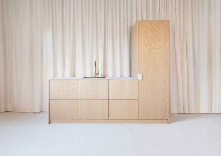 IKEA Metod kitchen with ash veneer YTA Frönts.